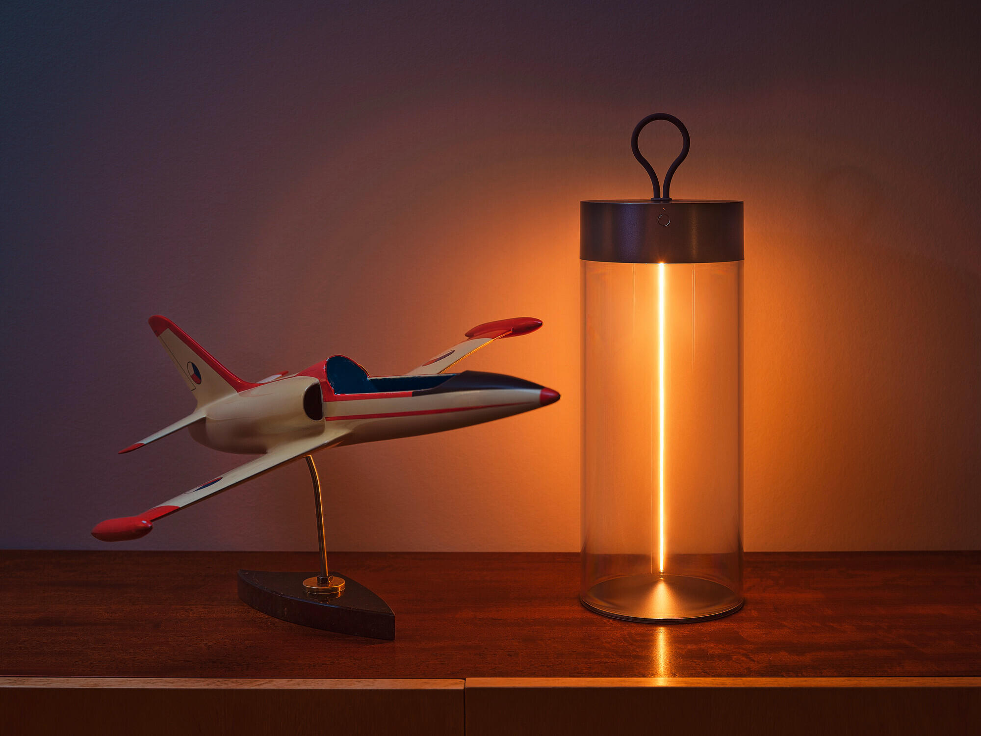 AKKU-TISCHLEUCHTE Decor Filament 13/32 cm   - Transparent/Dunkelgrau, Basics, Kunststoff (13/32cm) - Ledvance