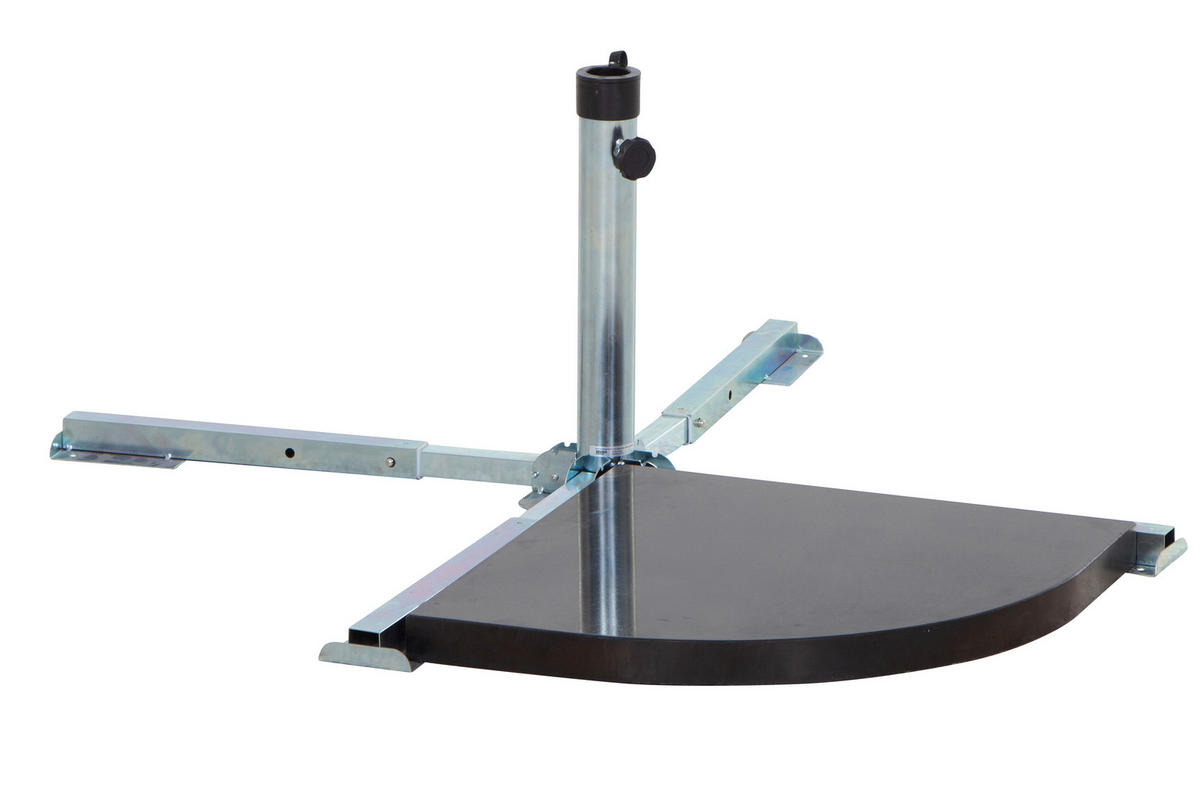 SONNENSCHIRMSTÄNDER Silberfarben  - Silberfarben, KONVENTIONELL, Metall (49,5/39/39,5cm) - Siena Garden