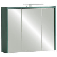 SPIEGELSCHRANK 74,5/62,7/16,0 cm  - Dunkelgrün/Weiß, MODERN, Glas/Holzwerkstoff (74,5/62,7/16,0cm) - MID.YOU