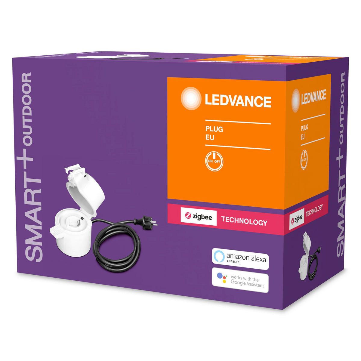 GARTENSTECKDOSE - Schwarz/Weiß, Basics, Kunststoff (14,6/10/11,5cm) - Ledvance