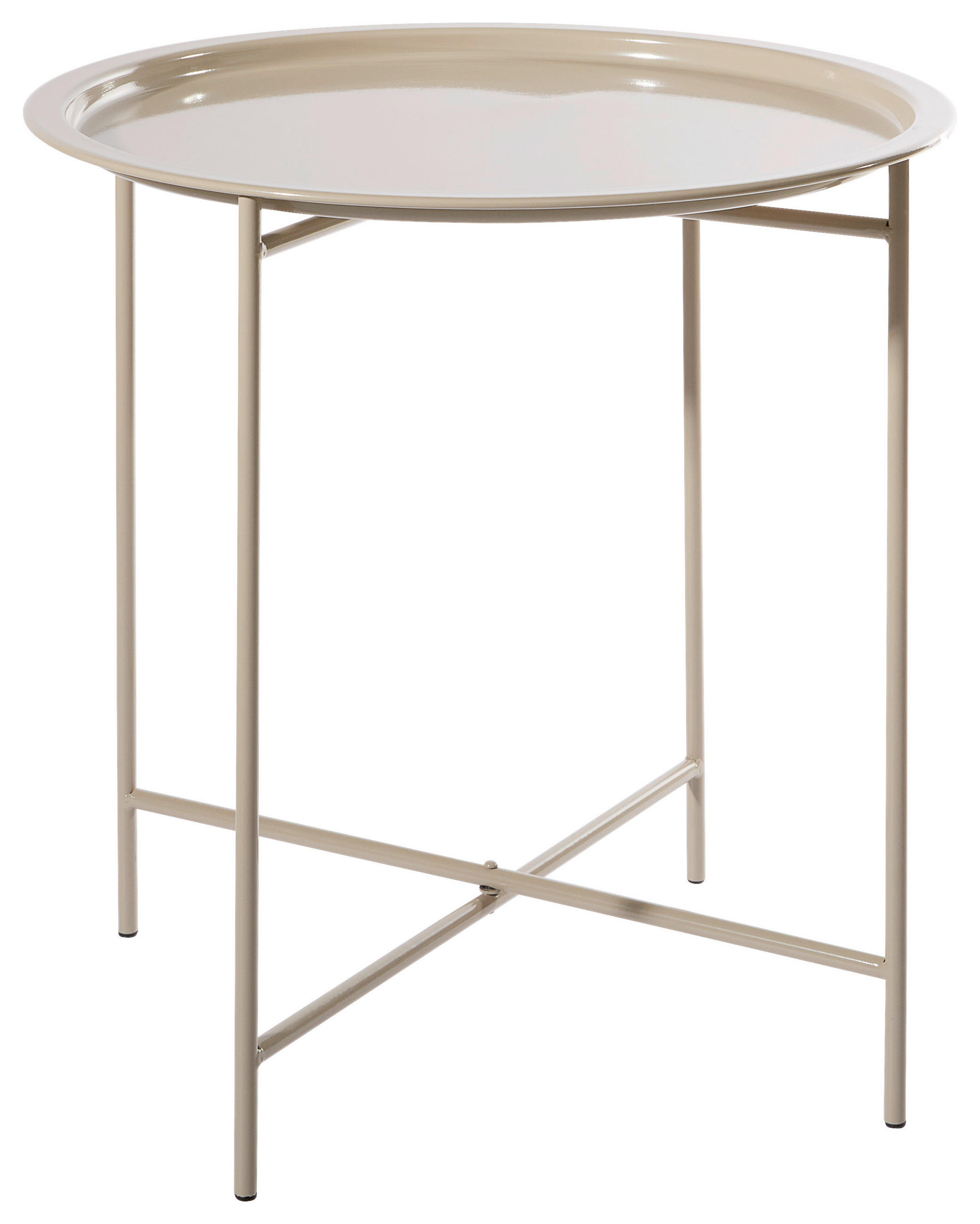 STOLÍK S PODNOSOM,  - béžová, Lifestyle, kov (46/47cm)