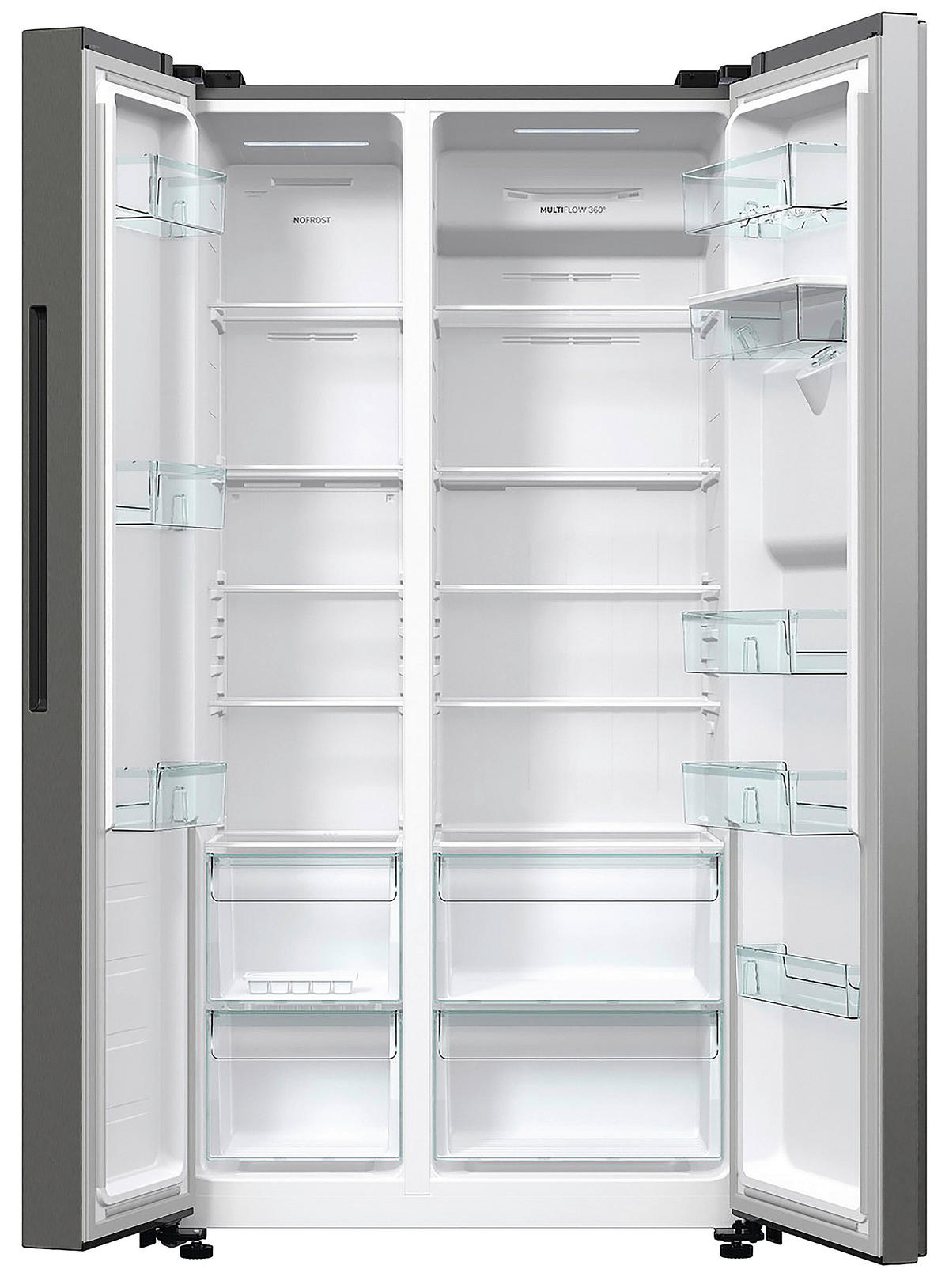 SIDE-BY-SIDE 91,5/178.5/67 cm NRR9185EAXLWD  - Edelstahlfarben, Basics, Metall (91,5/178.5/67cm) - Gorenje