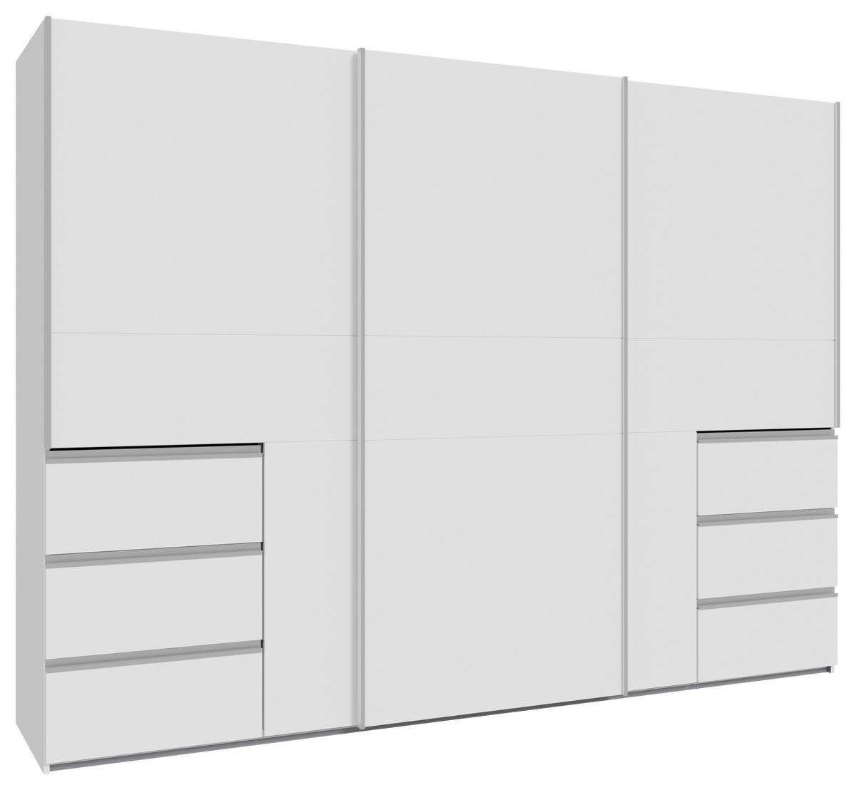 SCHWEBETÜRENSCHRANK 270/200/61 cm 3-türig Weiß von CARRYHOME