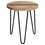 BEISTELLTISCH in Holz, Metall 40/40/45 cm  - Schwarz/Akaziefarben, LIFESTYLE, Holz/Metall (40/40/45cm) - Landscape
