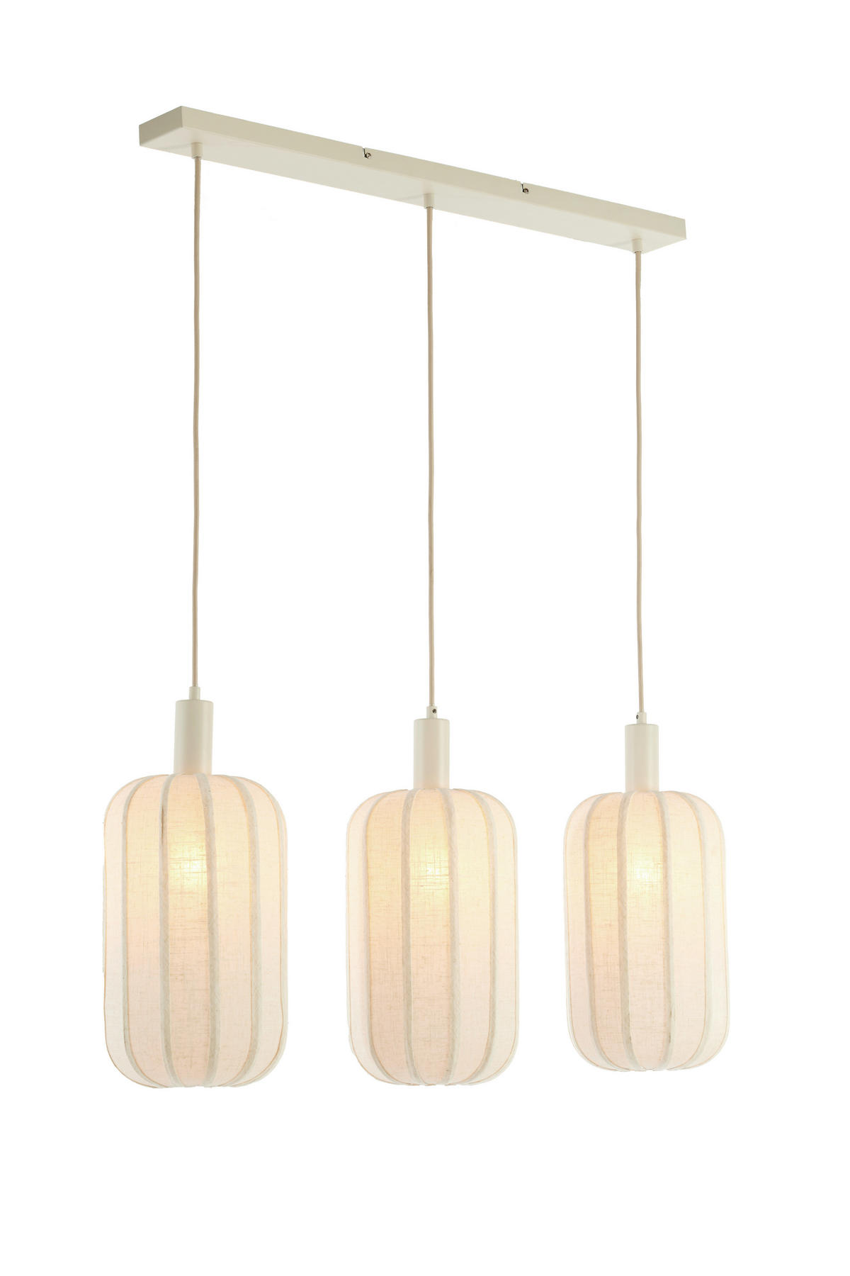 HÄNGELEUCHTE TUFIA 21/34/80 cm   - Creme, Design, Kunststoff/Textil (21/34/80cm) - Light & Living