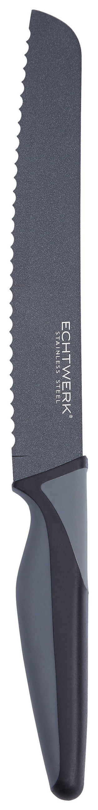 BROTMESSER  Stahl  32,5 cm  - Schwarz, MODERN, Kunststoff/Metall (32,5cm) - Echtwerk