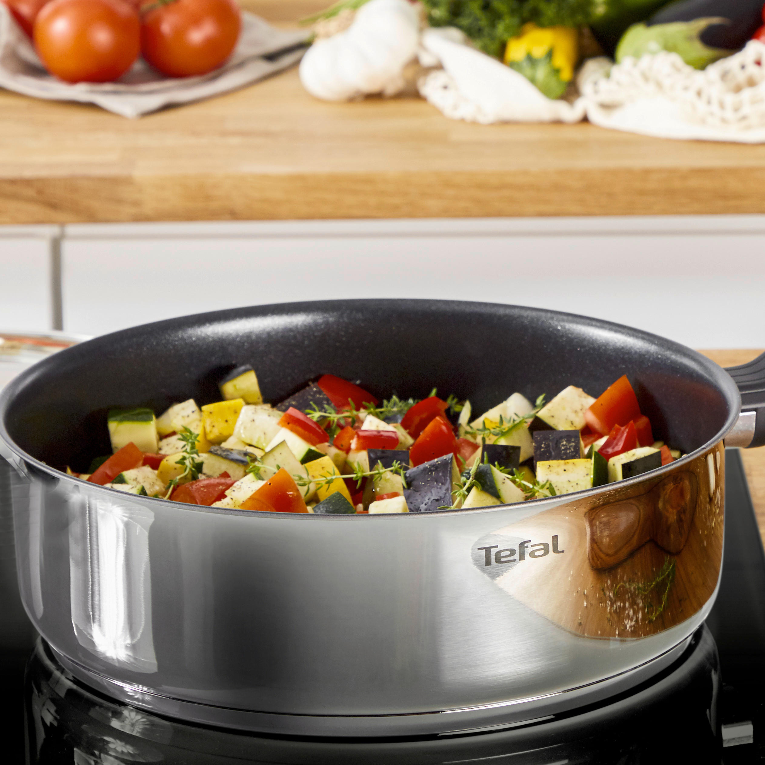 SCHMORPFANNE Duetto Silitan®-Antihaftbeschichtung  - Edelstahlfarben, Basics, Metall (38,7/10/25,6cm) - Tefal