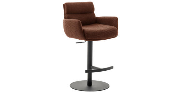 BARHOCKER in Rostfarben  - Rostfarben/Schwarz, Design, Textil/Metall (54/84/52cm) - Dieter Knoll