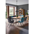 ESSTISCH in Holz, Metall 160/90/76 cm  - Schwarz/Akaziefarben, Natur, Holz/Metall (160/90/76cm) - Carryhome