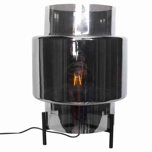 STOLNÍ LAMPA, E27, 27/37 cm  - černá/antracitová, Design, kov/sklo (27/37cm) - By Rydéns