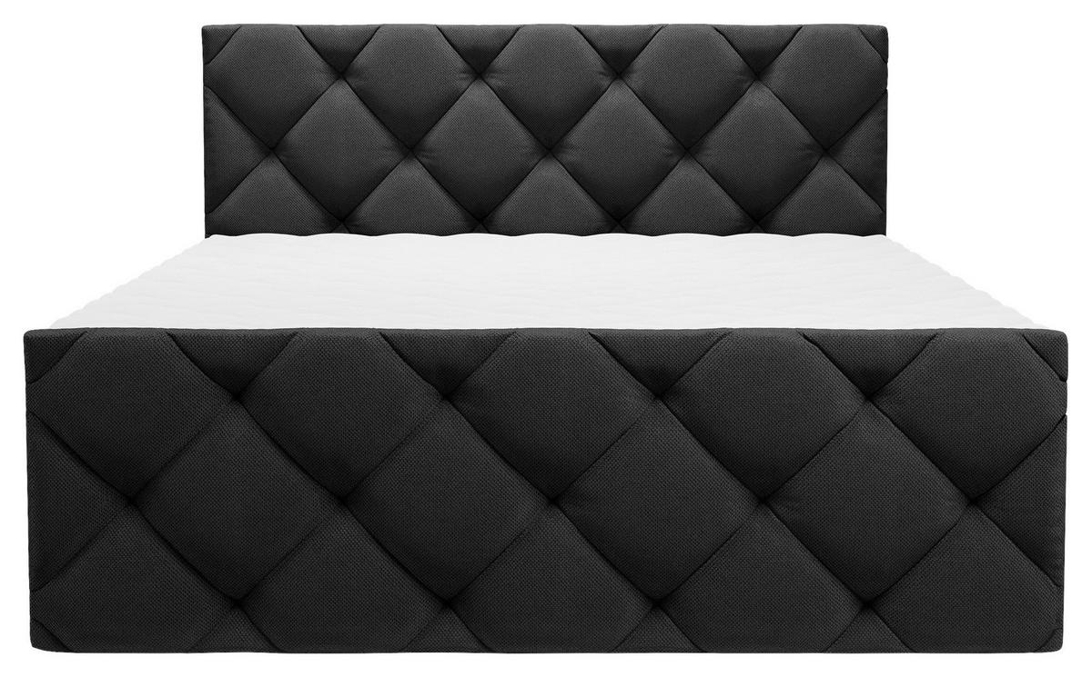 BOXBETT 160/200 cm  in Schwarz  - Schwarz, KONVENTIONELL, Kunststoff/Textil (160/200cm) - Carryhome