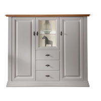 HIGHBOARD WZ-0622  in 157/134/45 cm  - Weiß, Design, Glas/Holz (157/134/45cm) - Livetastic