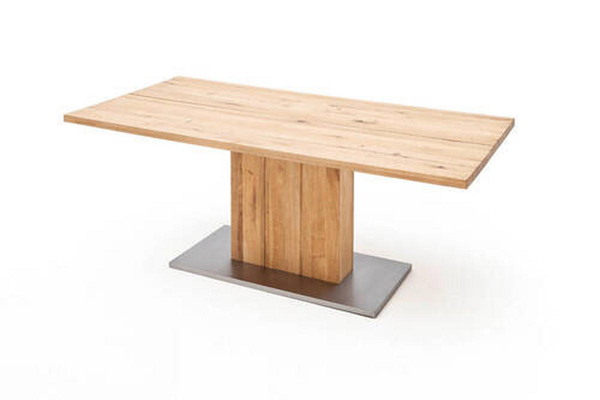 ESSTISCH in Metall, Holz, Holzwerkstoff 160/90/77 cm  - Eichefarben, Design, Holz/Holzwerkstoff (160/90/77cm) - Livetastic