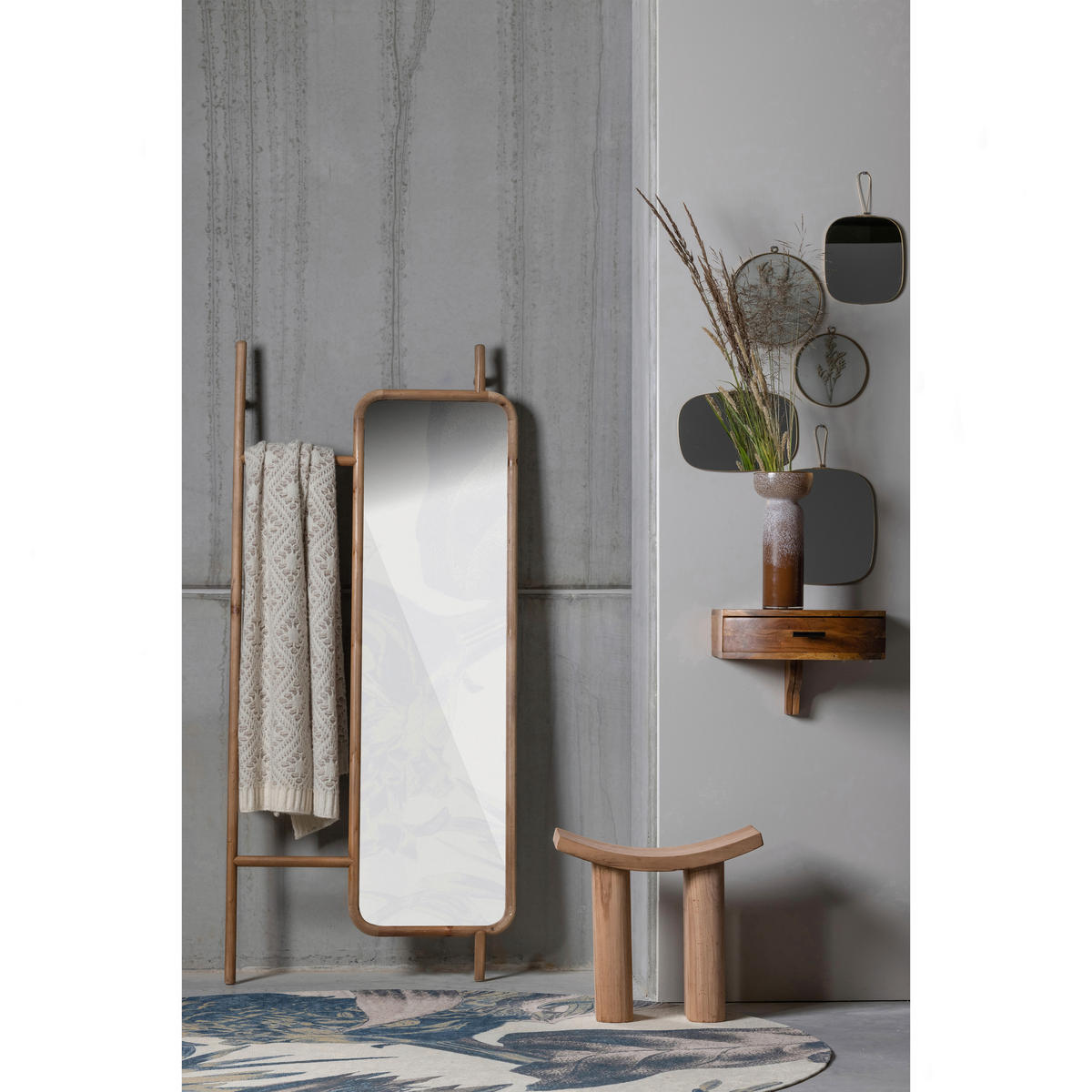 HOCKER in Holz Naturfarben  - Naturfarben, Design, Holz (50/45/25cm) - Livetastic