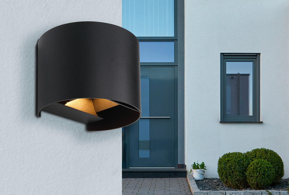 ZUNANJA LED-SVETILKA  VERONIKA  13,7/10 cm           - črna/prozorno, Design, kovina/steklo (13,7/10cm)
