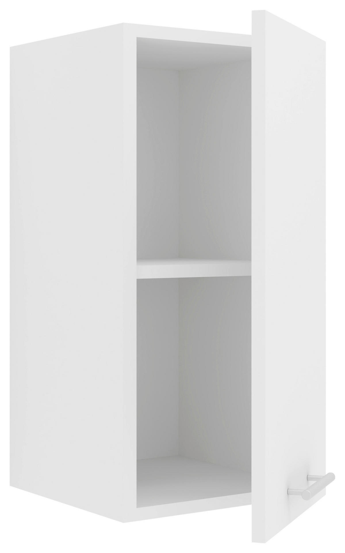 KÜCHENOBERSCHRANK 30/60/31 cm  in Weiss  - Weiss/Alufarben, Konventionell, Holzwerkstoff/Metall (30/60/31cm) - MID.YOU