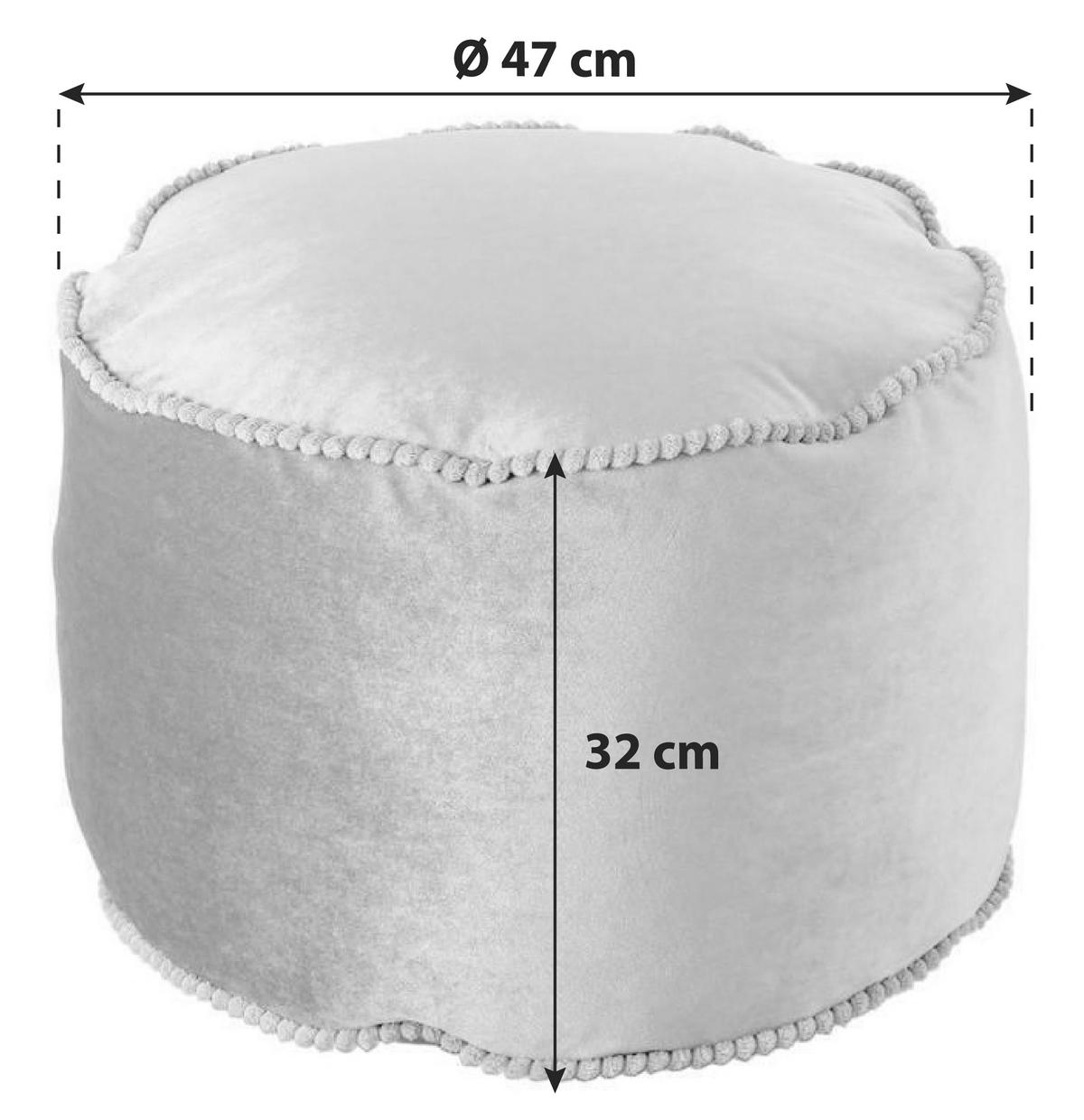 SEDACÍ PODUŠKA, 47/32/47 cm - modrá, Basics, textil (47/32/47cm)