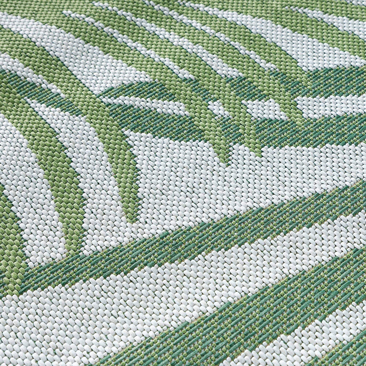 OUTDOORTEPPICH für Terrasse und Balkon 140/200 cm Regina Palme Grün  - Grün, Design, Textil (140/200cm) - Ambia Garden