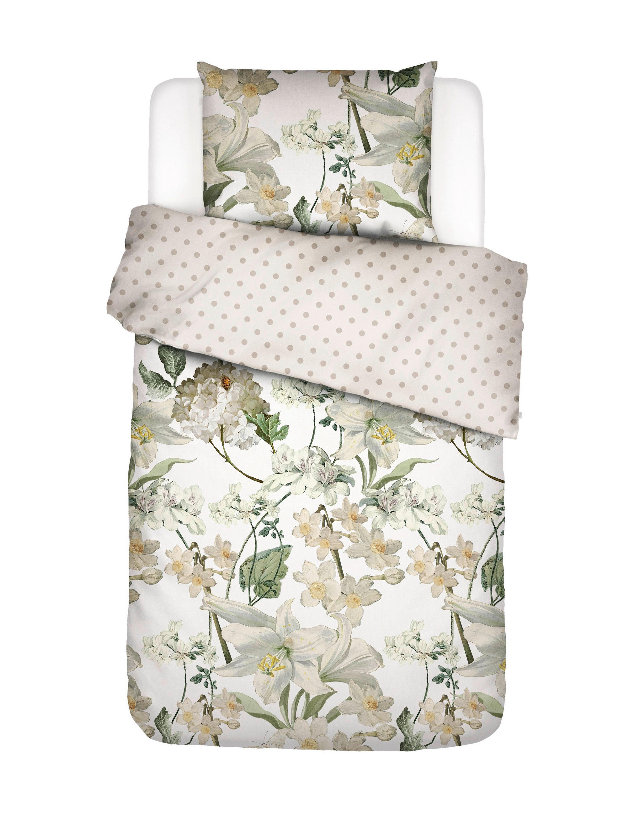 BETTWÄSCHE 155/220 cm Satin  - Sandfarben, Basics, Textil (155/220cm) - Essenza