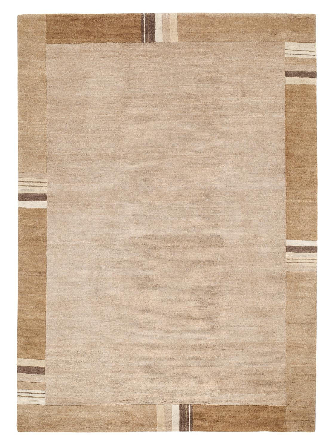 WOLLTEPPICH 90/160 cm Natura Silk Greny  - Hellbraun, Basics, Textil (90/160cm) - Cazaris
