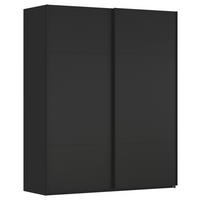 SCHWEBETÜRENSCHRANK 162/223/68 cm,  in Schwarz, 2 Tür(en)  - Schwarz, KONVENTIONELL, Holzwerkstoff/Metall (162/223/68cm) - Novel
