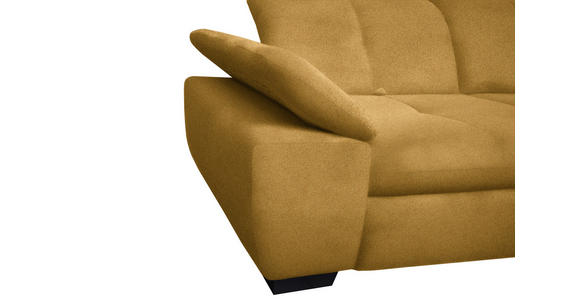 ECKSOFA in Flachgewebe Currygelb 242/313 cm - Currygelb/Schwarz, Design, Textil/Metall (242/313cm) - Xora