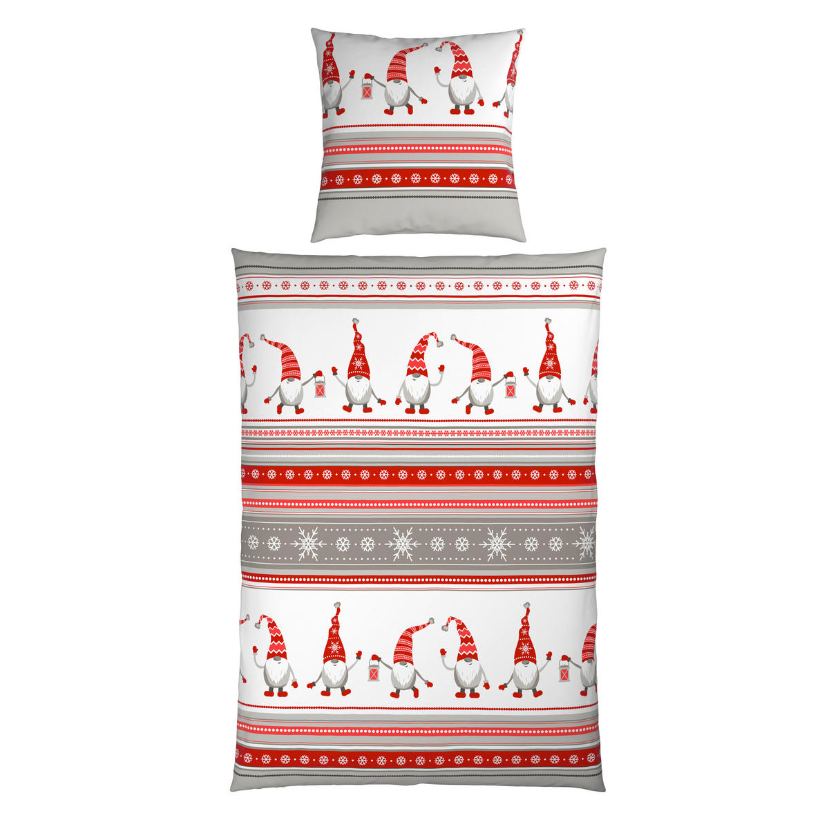 BETTWÄSCHE 2-teilig Flanell 135/200 cm  - Rot, Textil (135/200cm) - Esposa