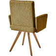 ARMLEHNSTUHL  in Chenille  - Eichefarben/Gelb, Design, Holz/Textil (56/92/60cm) - Dieter Knoll