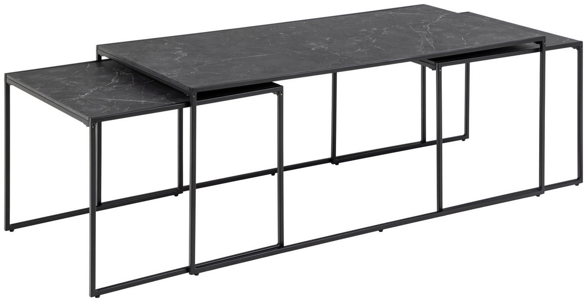 SOFFBORD SET - svart, Klassisk, metall/trämaterial (56-120/56-60/44-48cm) - MID.YOU