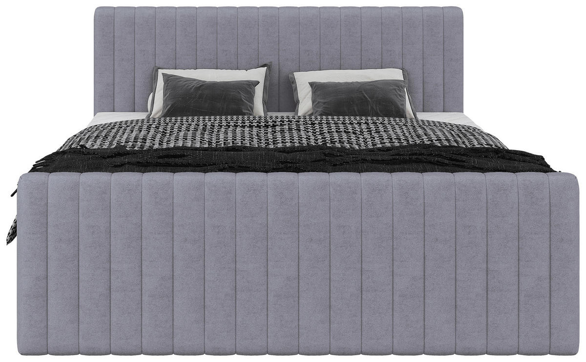 BOXBETT 180/200 cm  Grau  - Schwarz/Grau, Konventionell, Holz/Textil (180/200cm) - Carryhome