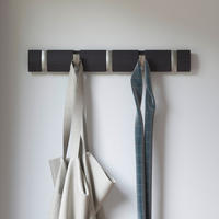 GARDEROBENLEISTE  in Pappel Anthrazit, Nickelfarben  - Anthrazit/Nickelfarben, Design, Holz (51/6/3cm) - Umbra