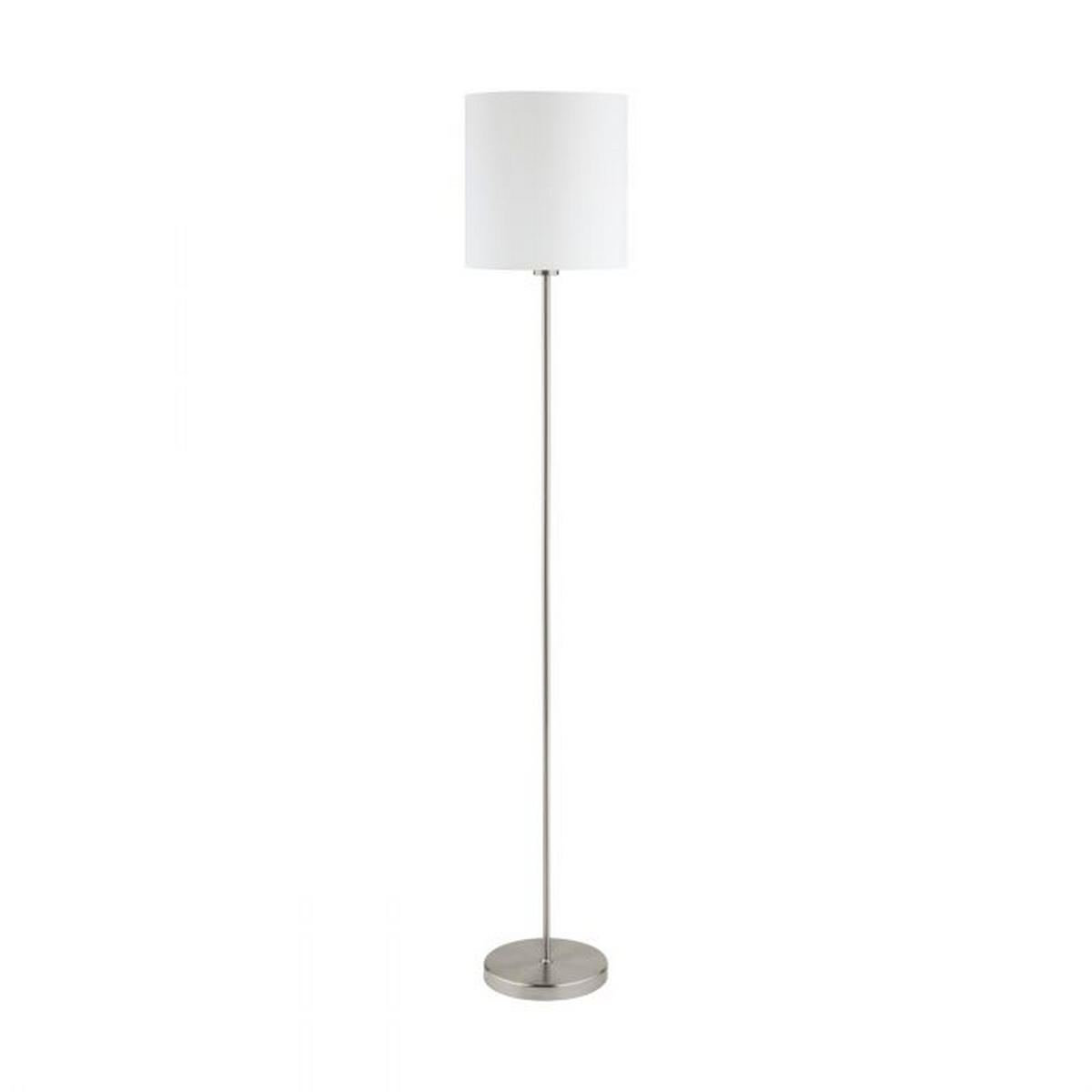 STOJACIA LAMPA, 23/158 cm  - biela, Konventionell, kov/textil (23/158cm) - Eglo