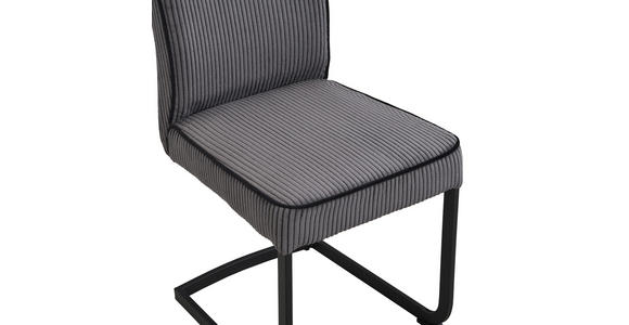 SCHWINGSTUHL   Webstoff  - Anthrazit/Schwarz, Design, Textil/Metall (46/97/60,5cm) - Carryhome