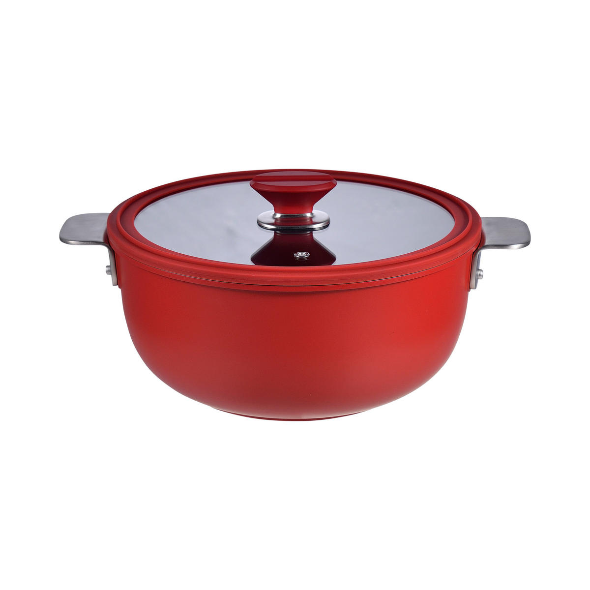 KOCHTOPFSET SHARE PLAY 10-teilig  - Rot/Schwarz, Basics, Glas/Metall (30.3/32/32.6cm) - Masterpro