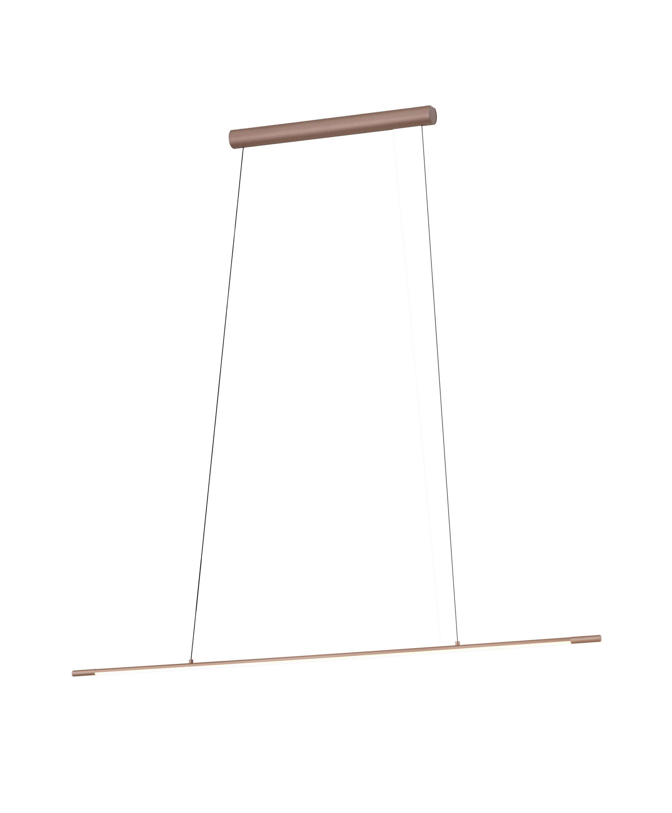 LED-HÄNGELEUCHTE Leda 133/4/20-210 cm  - Cappuccino, Design, Kunststoff/Metall (133/4/20-210cm) - Helestra