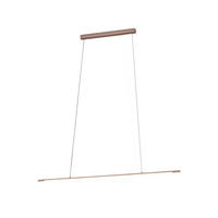 LED-HÄNGELEUCHTE Leda 133/4/20-210 cm  - Cappuccino, Design, Kunststoff/Metall (133/4/20-210cm) - Helestra