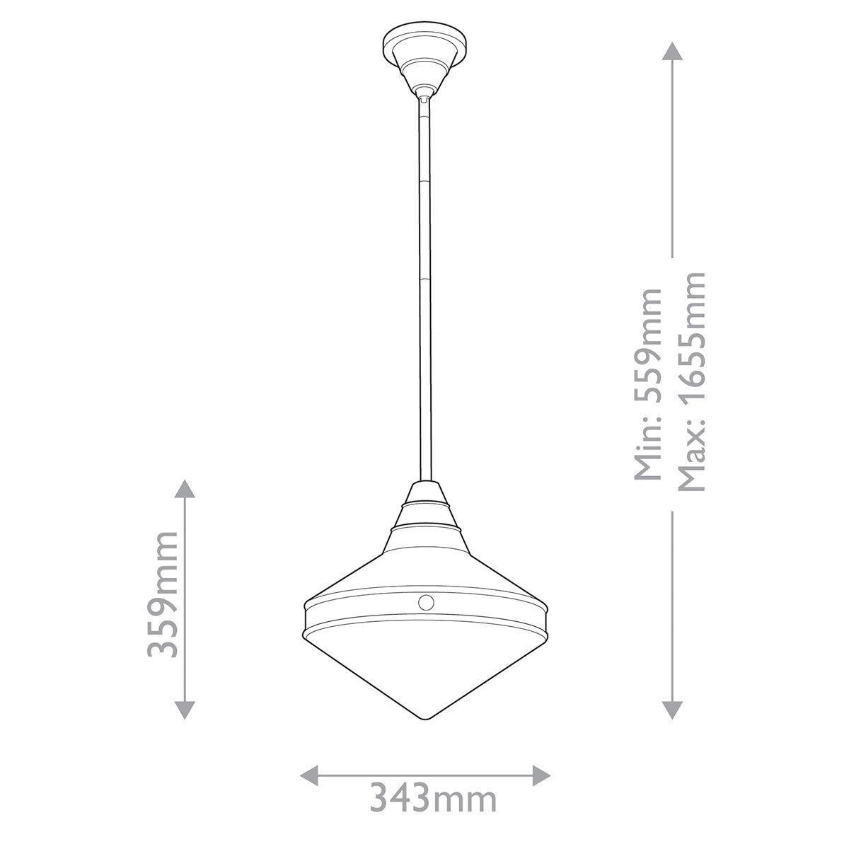HÄNGELEUCHTE 34,3/35,9 cm  - Bronzefarben, KONVENTIONELL, Glas/Metall (34,3/35,9cm) - Elstead Lighting