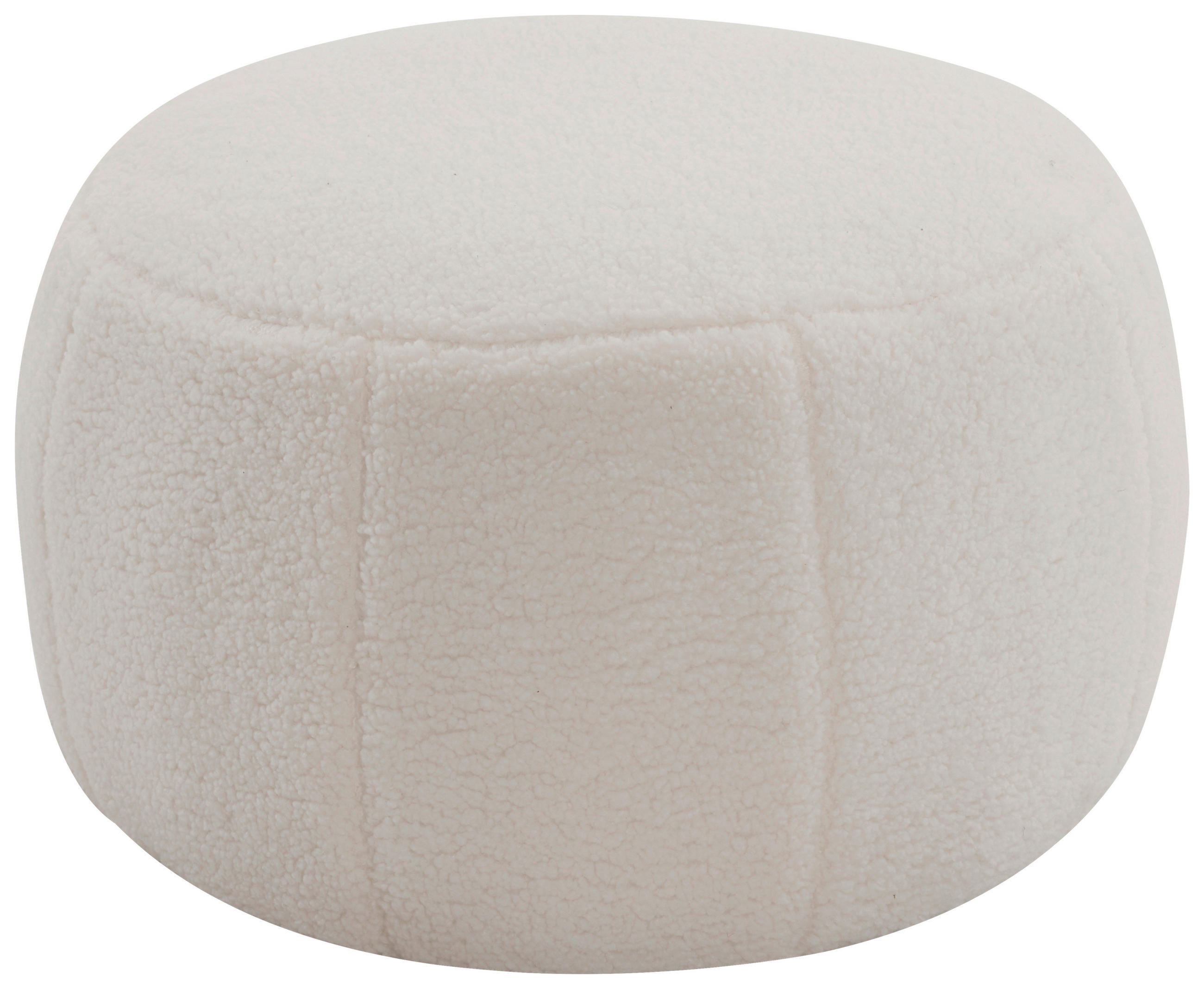POUF Bouclé Beige 55/35/55 cm  - Beige, MODERN, Textil (55/35/55cm) - P & B
