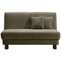 SCHLAFSOFA Cord Grün  - Schwarz/Grün, Design, Textil/Metall (145/85/100cm) - Carryhome