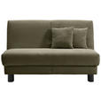 SCHLAFSOFA Cord Grün  - Schwarz/Grün, Design, Textil/Metall (145/85/100cm) - Carryhome