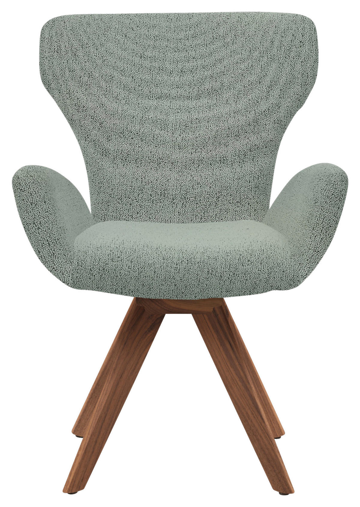 ARMLEHNSTUHL  Stoffauswahl, Typenauswahl, inklusive Armlehnen, Gestellauswahl, gepolsterte Armlehnen Bouclé  - Blau/Nussbaumfarben, Design, Holz/Textil (65/93/68cm) - Musterring