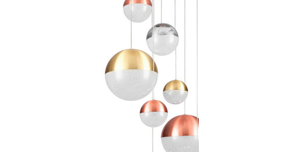 LED-HÄNGELEUCHTE Stafford 50/150 cm   - Chromfarben/Messingfarben, Basics, Metall (50/150cm) - Dieter Knoll