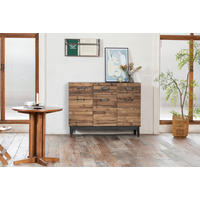 SIDEBOARD 120/90.5/41 cm  - Schwarz/Naturfarben, KONVENTIONELL, Holz/Holzwerkstoff (120/90.5/41cm) - Livetastic