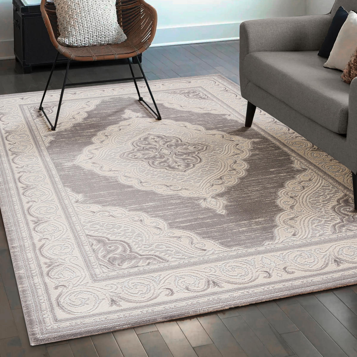LÄUFER 80/300 cm Harmony Hellgrau  - Hellgrau, LIFESTYLE, Textil (80/300cm)