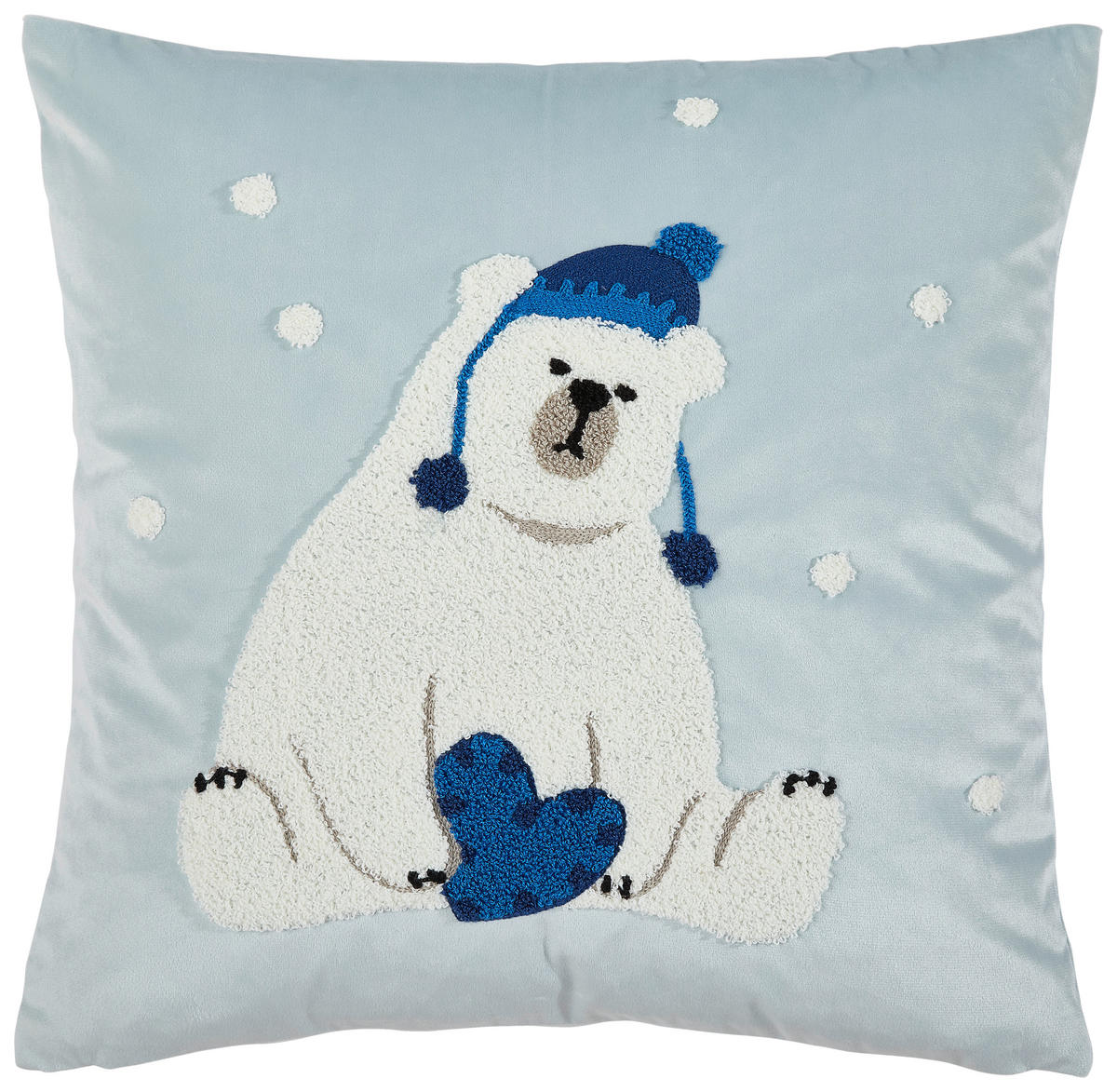 KISSENHÜLLE BLUBI 45/45 cm  - Blau/Weiß, Design, Textil (45/45cm) - X-Mas