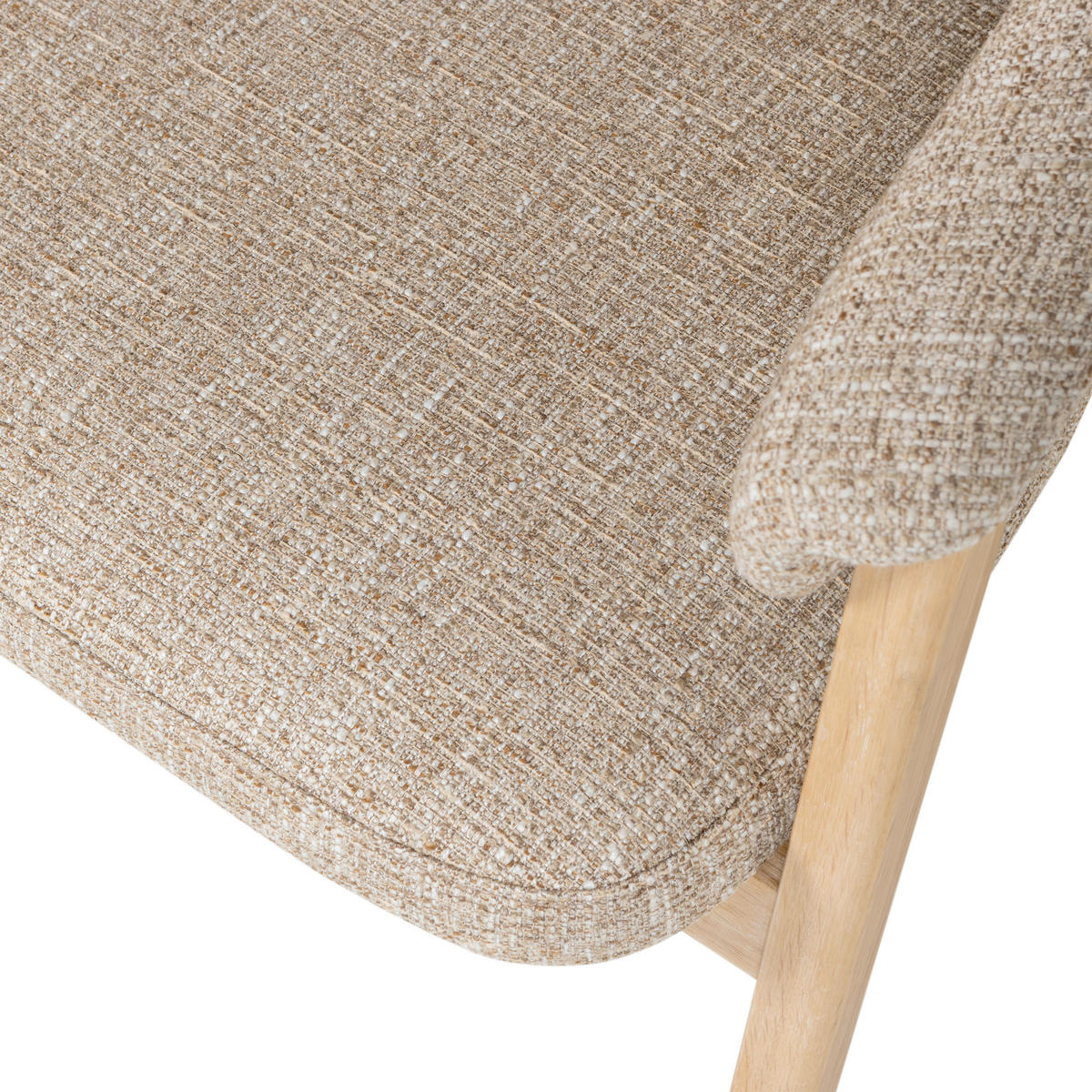 ARMLEHNSTUHL-SET 2 Stück  Webstoff  Naturfarben  - Naturfarben, MODERN, Holz/Textil (60/77/60cm) - Livetastic