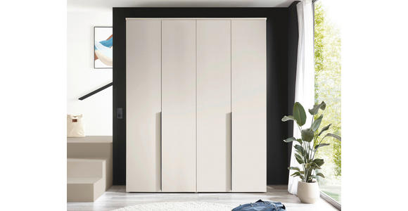 DREHTÜRENSCHRANK  in Kaschmir  - Kaschmir/Schwarz, MODERN, Holzwerkstoff/Kunststoff (180/225/52cm) - Carryhome