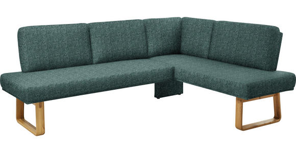 ECKBANK 240/174 cm in Grün, Eichefarben - Eichefarben/Grün, Design, Holz/Textil (240/174cm) - Dieter Knoll