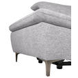 ECKSOFA Greige Webstoff  - Greige/Schwarz, KONVENTIONELL, Textil/Metall (288/225cm) - Carryhome