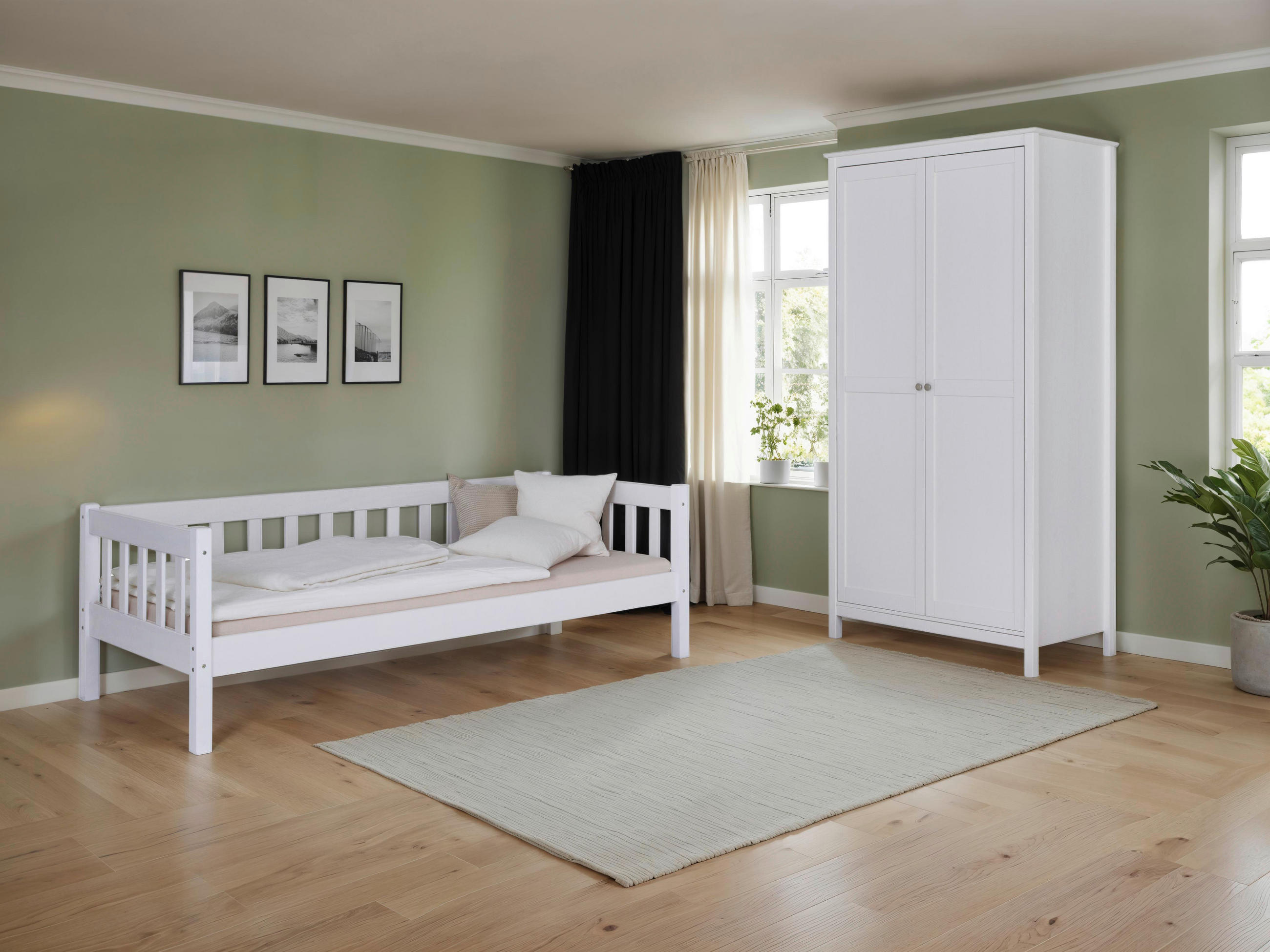 EINZELZIMMER Weiß  - Naturfarben/Weiß, MODERN, Holz - MID.YOU